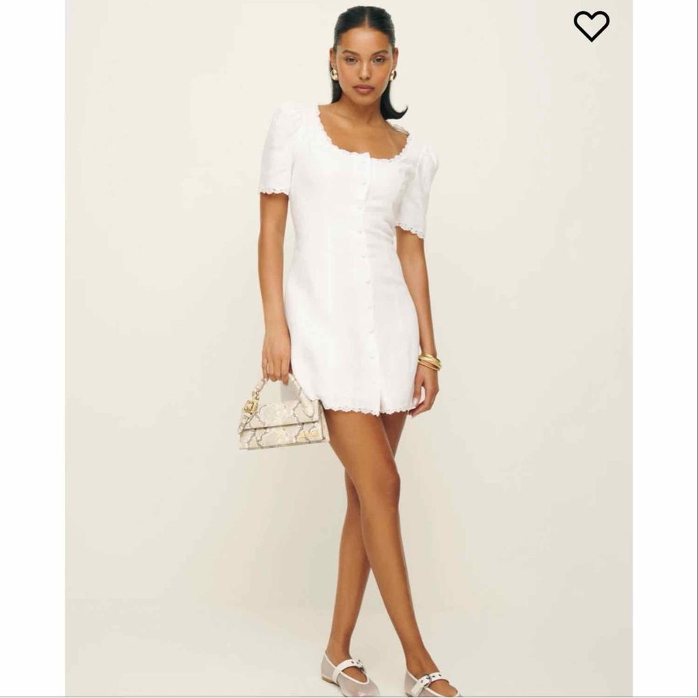 Anabella Linen Dress in White